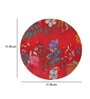 Red Floral Printed Round Mousepad