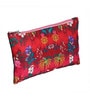 Red Floral Printed Utility Pouches Set of 2