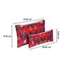 Red Floral Printed Utility Pouches Set of 2