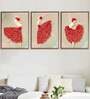 The Craft Business Multicolour Canvas Framed Floral Art Print Set of 3