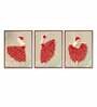 The Craft Business Multicolour Canvas Framed Floral Art Print Set of 3