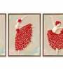 The Craft Business Multicolour Canvas Framed Floral Art Print Set of 3