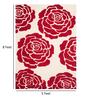 Red Floral Wool 5ft x 8 ft Hand Tufted Carpet