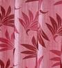Red Floral Polyester 7Ft Semisheer Eyelet Door Curtains (Set Of 2)