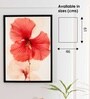 Red Flower Printed Aclyric Wall Art