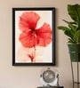 Red Flower Printed Aclyric Wall Art
