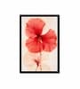 Red Flower Printed Aclyric Wall Art