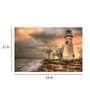 Light House In Red Canvas Framed Art Print (33 x 21 Inches)