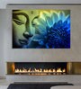Buddha In Blue Canvas Framed Art Print (33 x 21 Inches)