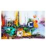 Abstract In Multicolour Canvas Framed Art Print (33 x 21 Inches)