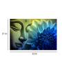 Buddha In Blue Canvas Framed Art Print (33 x 21 Inches)
