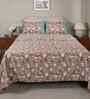Red Fruit Print 200 TC Cotton Double Bed Sheet with 2 Pillow Covers Sensory Bloom Collection