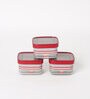 Red Fusion Plastic Container (Set of 3)