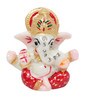 Red Handcrafted Ganesha Idol