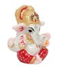 Red Handcrafted Ganesha Idol