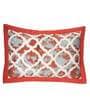 Red Patterned 300TC Cotton 20 x 30 Inches Pillow Covers (Pack of 2)