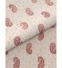 Red Traditional 600 TC Cotton Double King Sized Bedsheet With 2 Pillow Covers