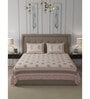 Red Traditional 600 TC Cotton Double King Sized Bedsheet With 2 Pillow Covers