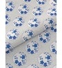 Blue Floral 600 TC Cotton Double King Sized Bedsheet With 2 Pillow Covers