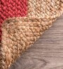 Red Geometric Jute 4 ft x 6 ft Hand Woven Carpet