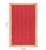 Red Geometric Jute 4 ft x 6 ft Hand Woven Carpet
