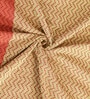 Red Geometric TC 300 100% Cotton Queen Size Bedsheet with 2 Pillow Covers