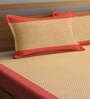 Red Geometric TC 300 100% Cotton Queen Size Bedsheet with 2 Pillow Covers