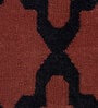 Red Geometrical Wool 5 ft X 8 ft Flat Weaves