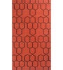 Red Geometrical Wool 5 ft X 8 ft Flat Weaves