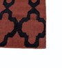 Red Geometrical Wool 5 ft X 8 ft Flat Weaves