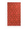 Red Geometrical Wool 5 ft X 8 ft Flat Weaves