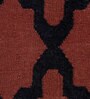 Red Geometrical Wool 5 ft X 8 ft Flat Weaves