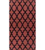 Red Geometrical Wool 5 ft X 8 ft Flat Weaves