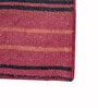 Red Geometrical Wool 5 ft X 8 ft Flat Weaves