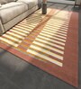 Red Geometrical Wool 6 ft X 9 ft Flat Weaves