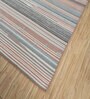 Red Geometrical Wool 6 ft X 9 ft Flat Weaves