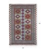 Multicolor Geometrical Wool and Cotton 5 x 8 Feet Hand tufted Carpet