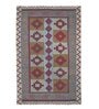 Multicolor Geometrical Wool and Cotton 5 x 8 Feet Hand tufted Carpet