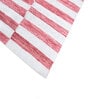 Red Geometrical Wool and Viscose 5 ft X 8 ft Flat Weaves
