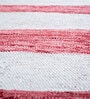 Red Geometrical Wool and Viscose 5 ft X 8 ft Flat Weaves