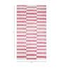 Red Geometrical Wool and Viscose 5 ft X 8 ft Flat Weaves