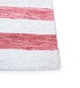 Red Geometrical Wool and Viscose 5 ft X 8 ft Flat Weaves