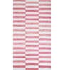 Red Geometrical Wool and Viscose 5 ft X 8 ft Flat Weaves