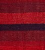 Red Geometrical Wool and Viscose 6 ft X 9 ft Flat Weaves