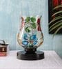 Red Shade Table Lamp with Metal Base