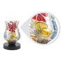 Red Shade Table Lamp with Metal Base
