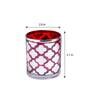 Set Of 6 Votive Red Glass Candle Holder With Tealight