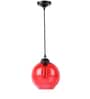 Agen Red Glass Hanging Light