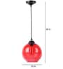 Agen Red Glass Hanging Light