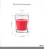 Red Glass Votive Candles Set Of 6